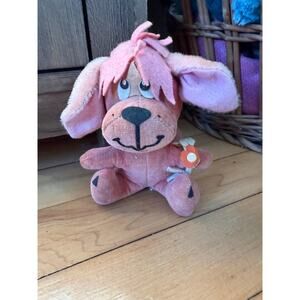 VIntage Dakin Dream Pets Plush Pink Doggy Puppy with flowers VERY‎ RARE! VHTF!